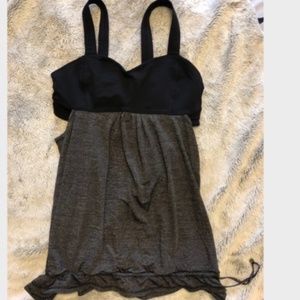 Black Lululemon No Limit 2-in-1 Built In Sports Bra Tank Top